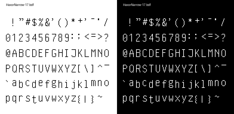 Preview of HaxorNarrow-17.bdf