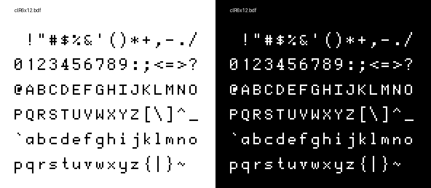 Preview of clR6x12.bdf