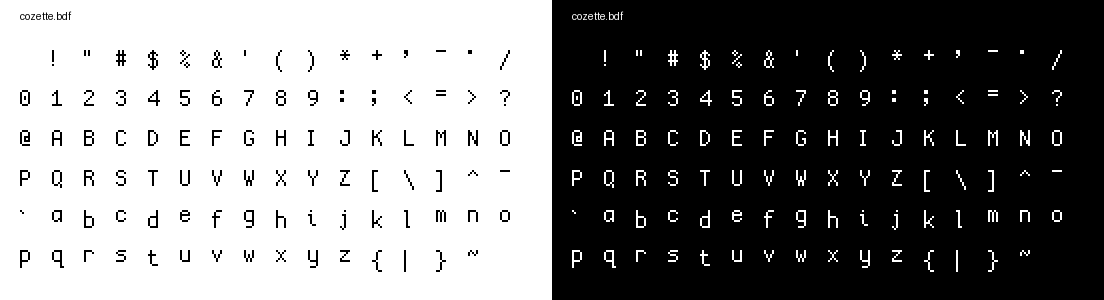 Preview of cozette.bdf