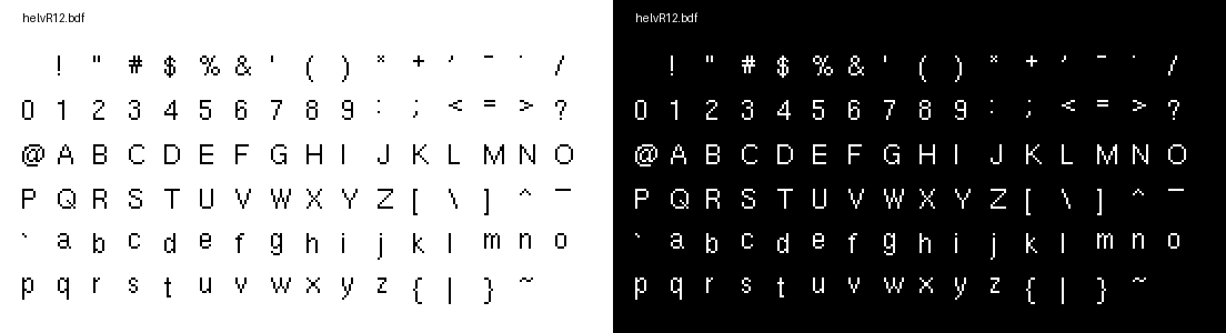 Preview of helvR12.bdf