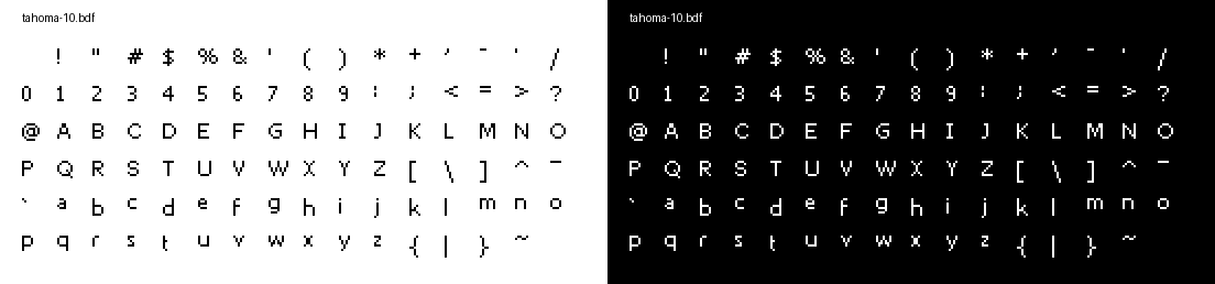 Preview of tahoma-10.bdf