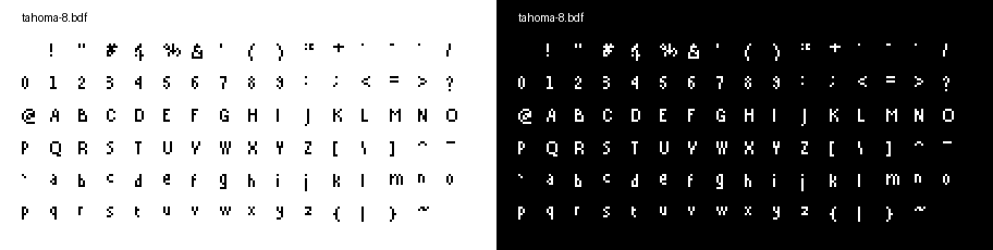 Preview of tahoma-8.bdf