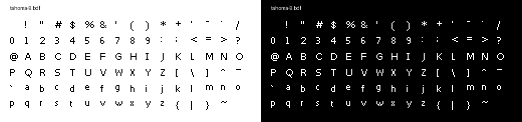 Preview of tahoma-9.bdf