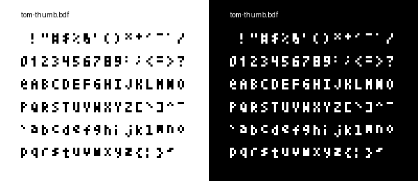 Preview of tom-thumb.bdf