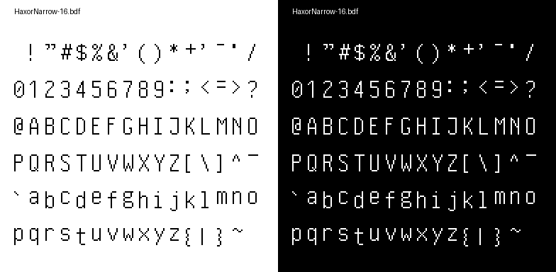 Preview of HaxorNarrow-16.bdf