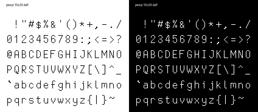 Preview of peep-10x20.bdf